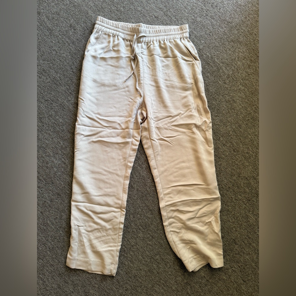 H&M Light Beige Elastic Waist Jogger Pants